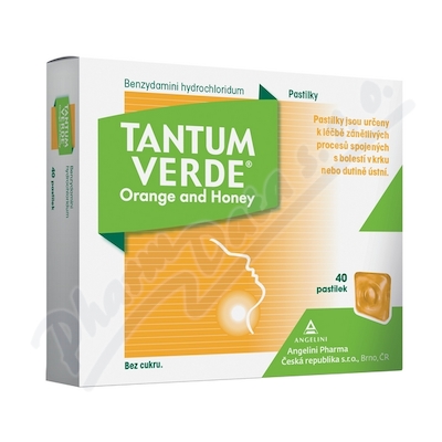 Tantum Verde Orange and Honey 3mg pas.40 - lékárna s rozvozem po Ostravsku a Těšínsku