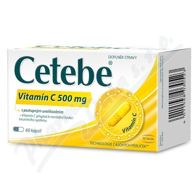 Cetebe vitamin C 500mg cps.60 - lékárna s rozvozem po Ostravsku a Těšínsku