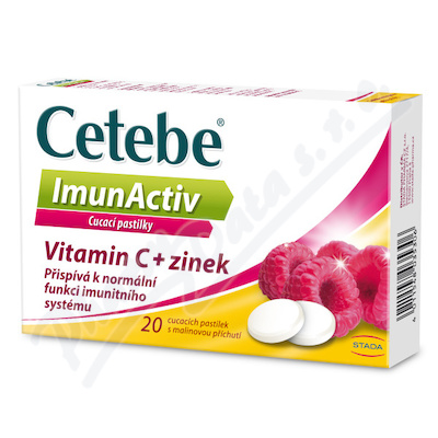 Cetebe ImunActiv Vit.C+zinek 20 cucacích pastilek - lékárna s rozvozem po Ostravsku a Těšínsku