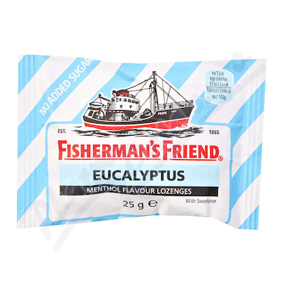 Fishermans Friend bonbóny dia eukalyptus/modré 25g - lékárna s rozvozem po Ostravsku a Těšínsku