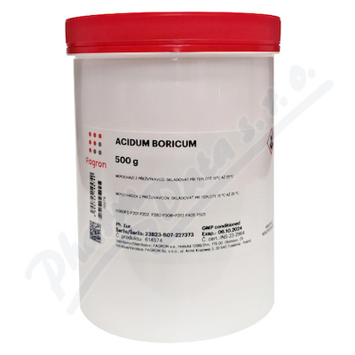 Acidum boricum 500g Fagron - lékárna s rozvozem po Ostravsku a Těšínsku